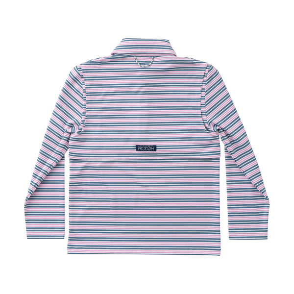 LS Pro Performance Polo- Copen Blue Orchid Stripe