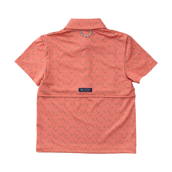 Pro Performance Polo- Crabapple Antler Print
