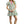 Load image into Gallery viewer, Floral Tiered Puff Sleeve Dress- Green Mix
