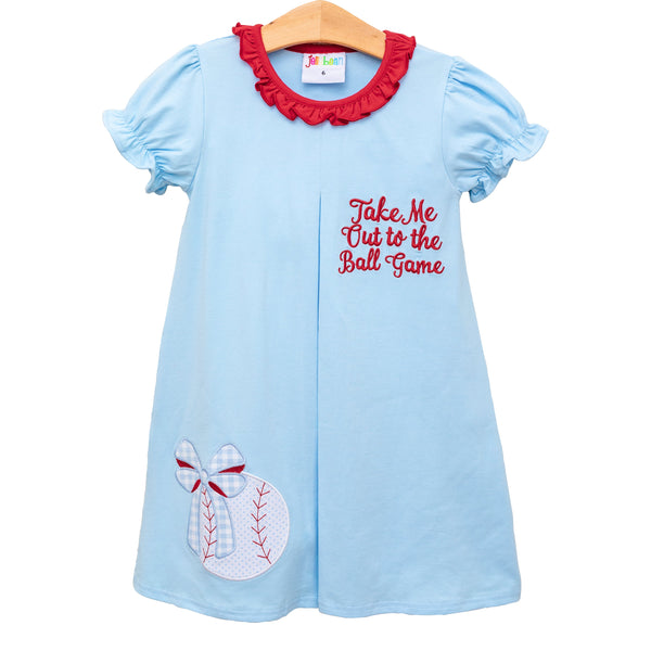 Take Me Out To The Ball Game Pleat Dress