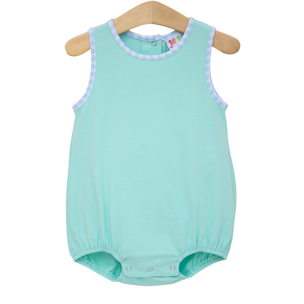Avery Bubble- Mint w/ Light Blue Gingham