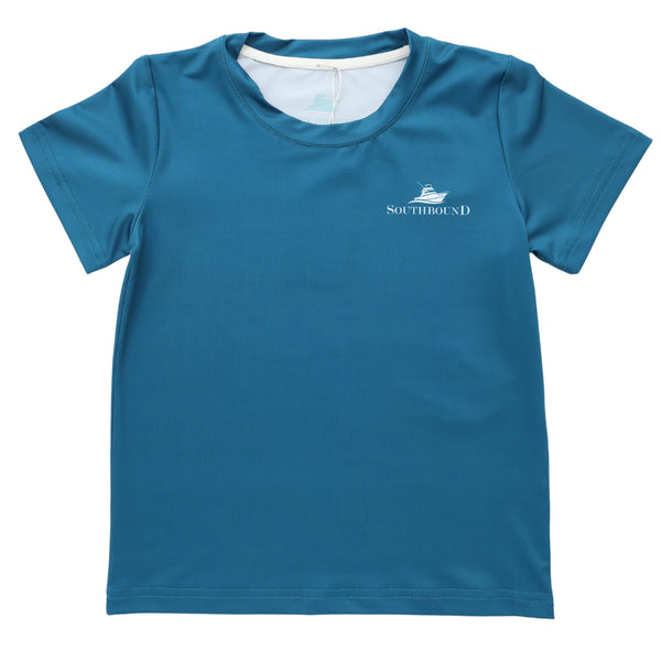 Performance Logo Tee- Moroccan Blue