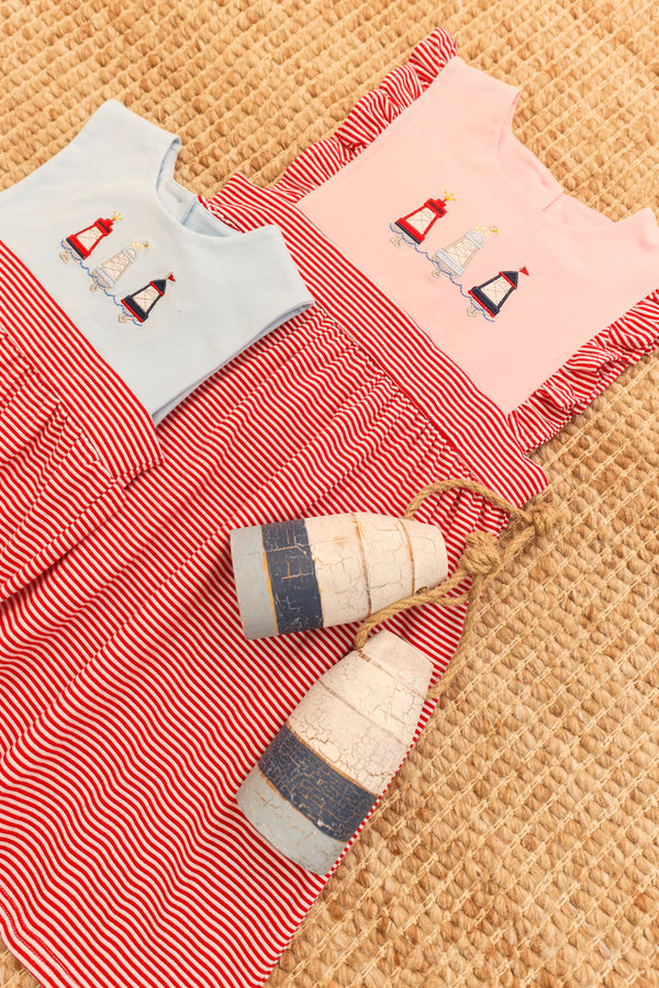 Red, White, and Buoy Sophia Dress