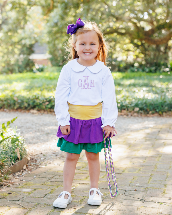 Mardi Gras Colorblock Skort