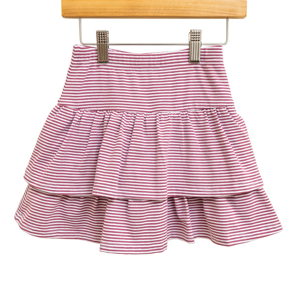 Rosemary Skort- Cranberry Stripe