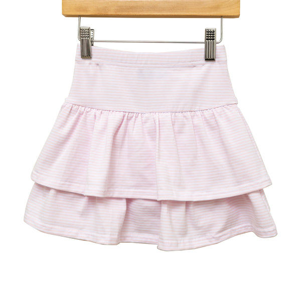 Rosemary Skort- Light Pink Stripe