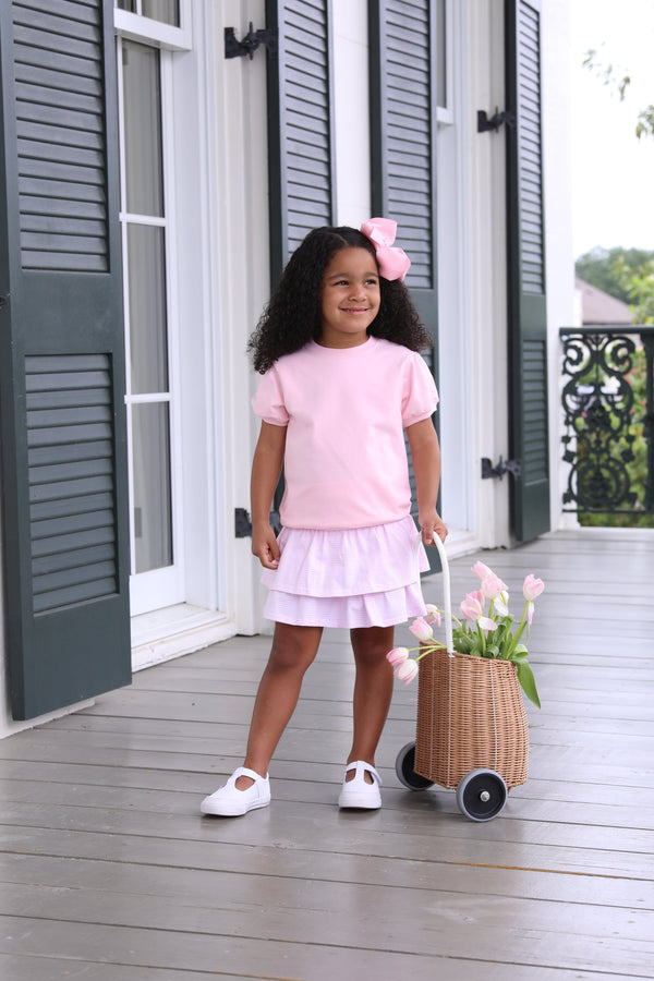 Landry Puff Sleeve Top- Light Pink