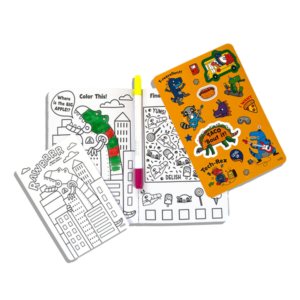 Let's Go!: Activity & Coloring Kit- Robo Dinos