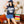 Load image into Gallery viewer, Navy &amp; White Stripe 'Batter Up' Sweater Vest- (Women's)
