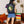Load image into Gallery viewer, Navy &amp; White Stripe 'Batter Up' Sweater Vest- (Women's)
