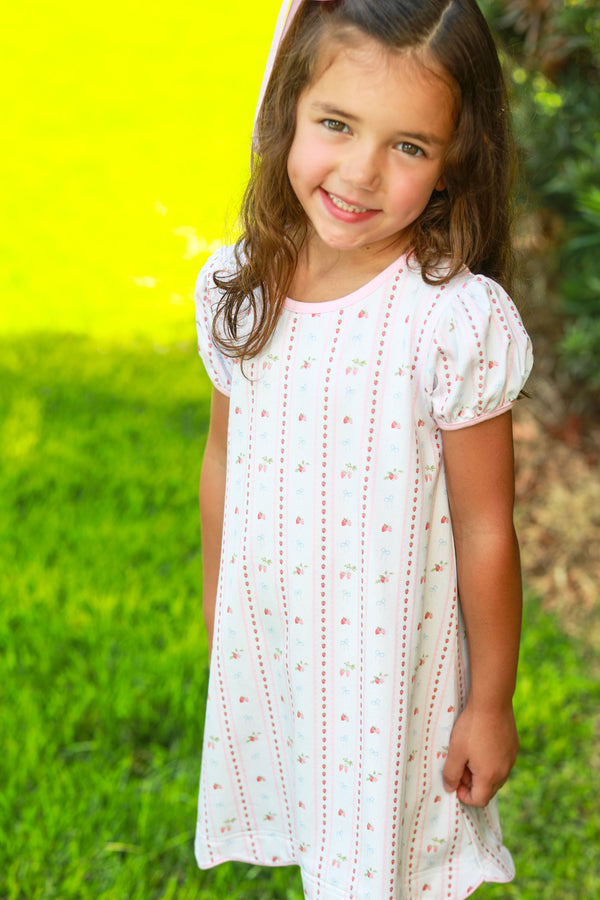 Berry Sweet Scalloped Dress