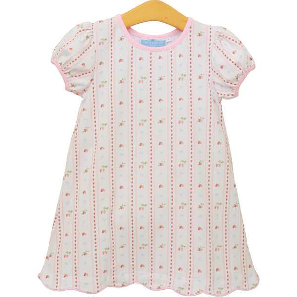 Berry Sweet Scalloped Dress
