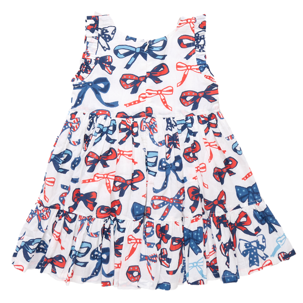 Kelsey Dress- Red White and Bows