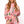 Load image into Gallery viewer, Pink &amp; Red Stripe Christmas Icons Cotton Button Up Top- (Women's)
