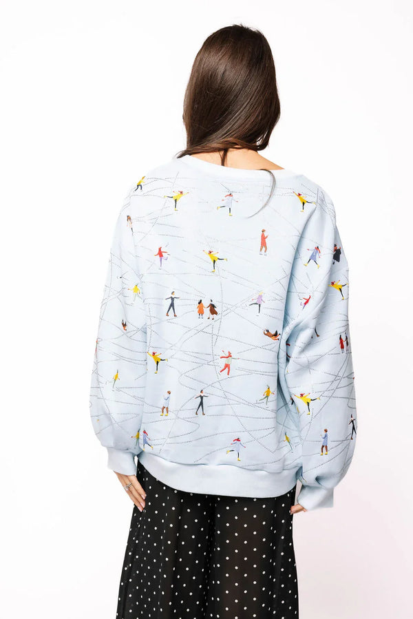 Icy Blue Ice Skating Sweatshirt- (Women's)
