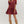 Load image into Gallery viewer, Solid Puff Sleeve V-Neck Dress- Burgundy
