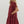 Load image into Gallery viewer, Solid Puff Sleeve V-Neck Dress- Burgundy
