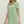 Load image into Gallery viewer, Gingham Print Half Zip Dress- Green
