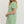 Load image into Gallery viewer, Gingham Print Half Zip Dress- Green
