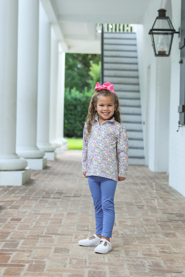 Floral 1/4 Zip Pullover Set