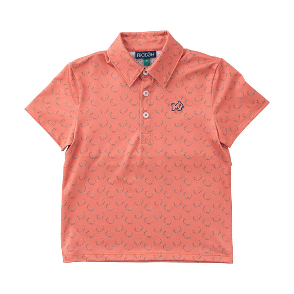 Pro Performance Polo- Crabapple Antler Print