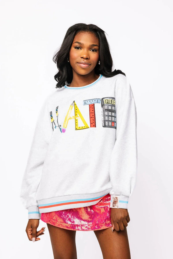 Grey 'Math' Icon Sweatshirt- (Women's)