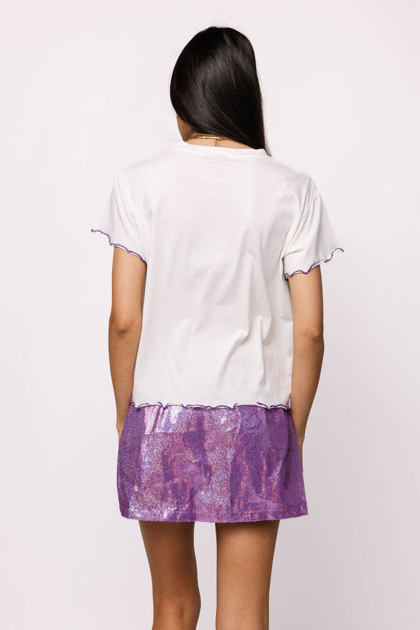 Licensed LSU Pennant Frill Tee- (Women's)