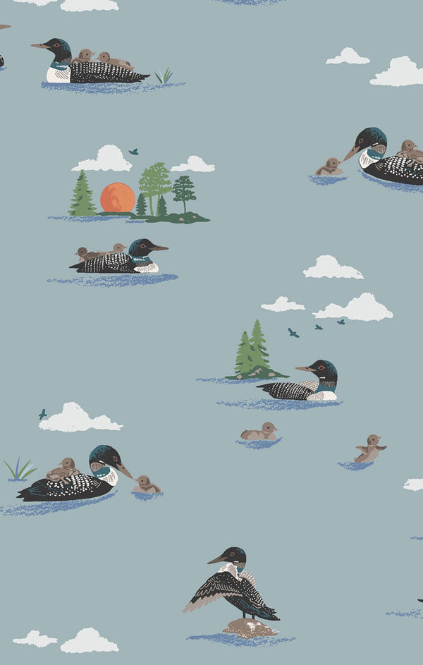 Loons Bodysuit- Cloud Blue