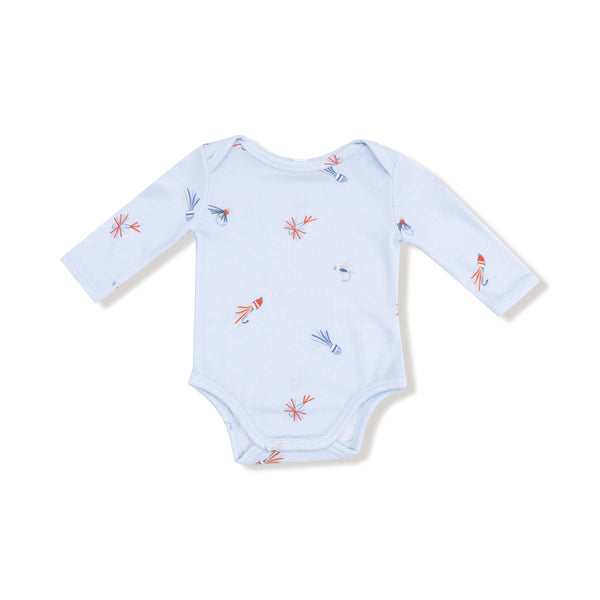 Fly Fishing Lures Bodysuit- Blue