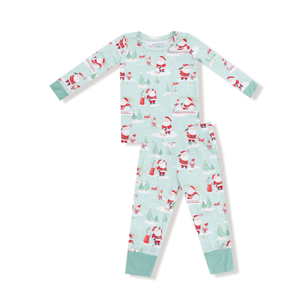 Golfing Santa And Elves L/S Loungewear Set