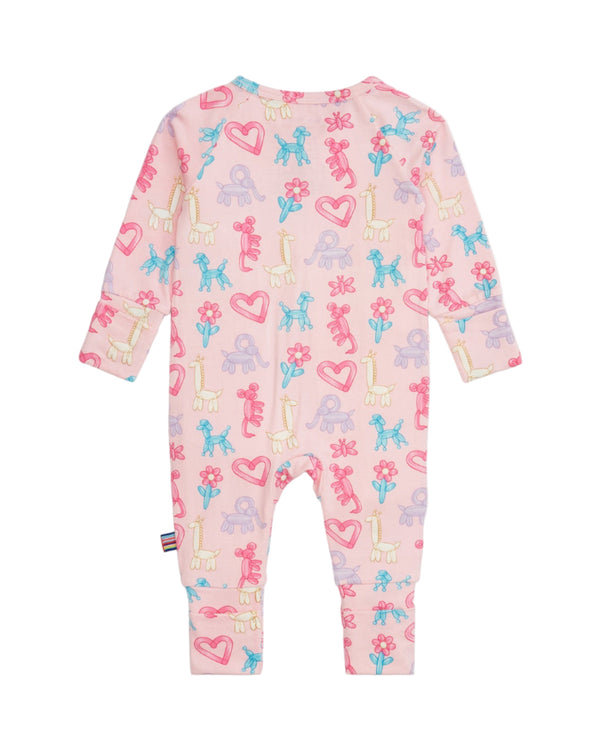 Party Animals Glow In The Dark Convertible Coverall- Pink