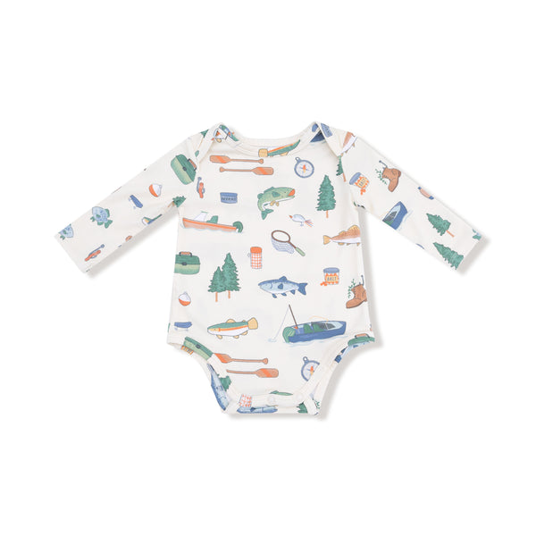 Fishing Things Bodysuit- Frosty Spruce