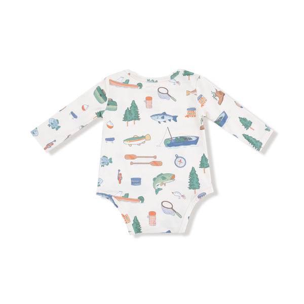 Fishing Things Bodysuit- Frosty Spruce