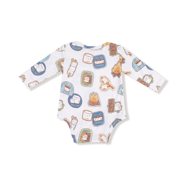 Smores Bodysuit- Ivory/Gray Blue