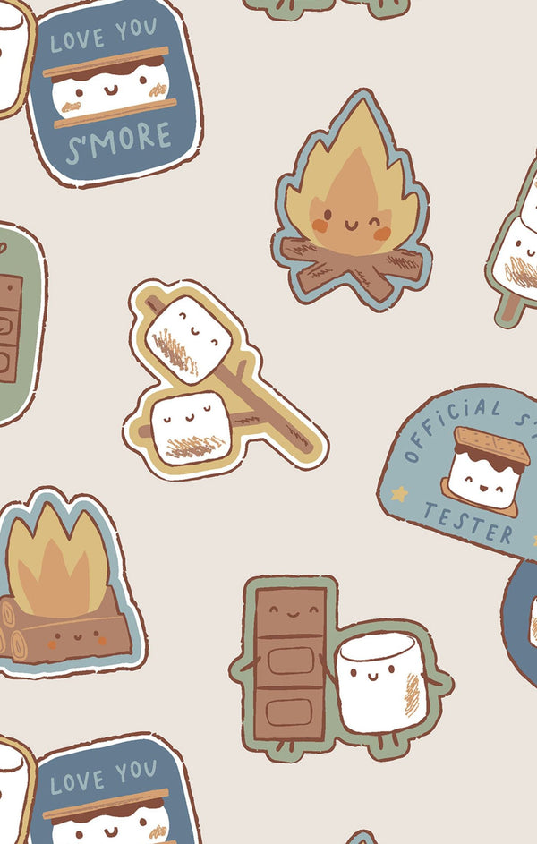 Smores Bodysuit- Ivory/Gray Blue