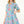 Load image into Gallery viewer, Tassel Tie Floral Striped Tiered Dress- Blue
