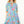 Load image into Gallery viewer, Tassel Tie Floral Striped Tiered Dress- Blue
