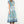 Load image into Gallery viewer, Striped Flutter Sleeve Floral Maxi Dress- Blue
