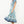 Load image into Gallery viewer, Striped Flutter Sleeve Floral Maxi Dress- Blue
