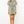 Load image into Gallery viewer, Tie Waist Puff Sleeve Print Dress- Green
