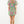 Load image into Gallery viewer, Tie Waist Puff Sleeve Print Dress- Green

