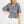 Load image into Gallery viewer, Puff Sleeve Velvet Trim Floral Top- Blue

