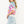 Load image into Gallery viewer, Short Sleeve Floral Knit Top- Blue
